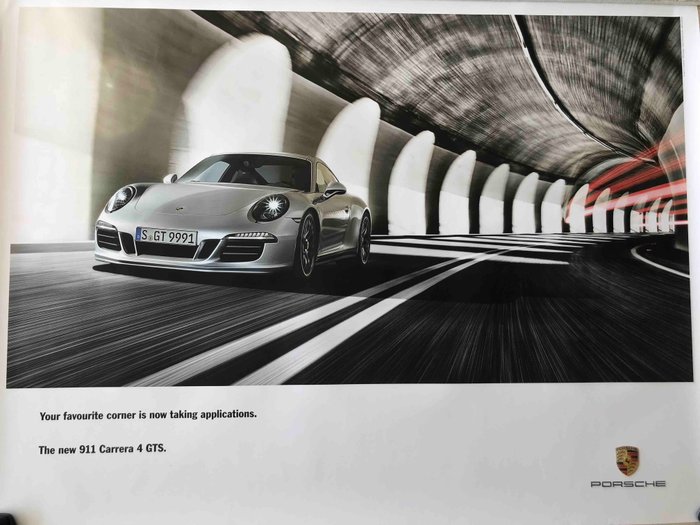 Porsche 911 Carrera 4S advert promo poster