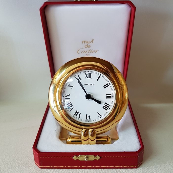 Must De Cartier 'Rivoli' Desk/Travel Alarm Clock