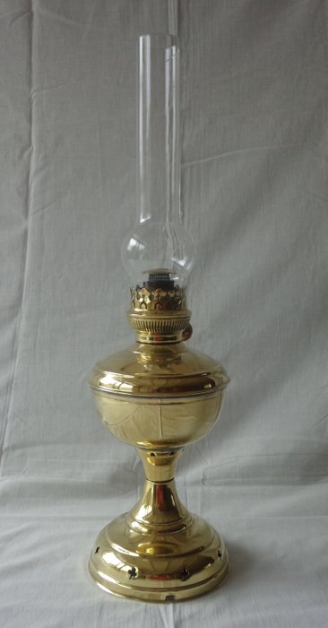 Old copper oil lamp