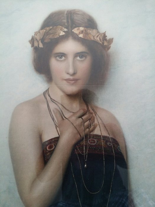 Max Nonnenbruch (1857-1922) - Portret jonge vrouw.
