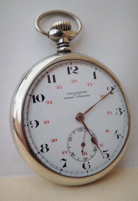  Montre gousset chronomètre de la Marine Française - 男士 - 1901-1949
