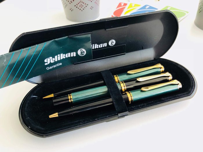 Pelikan set of 3, fountain pen, ballpoint pen, pencil Souverän