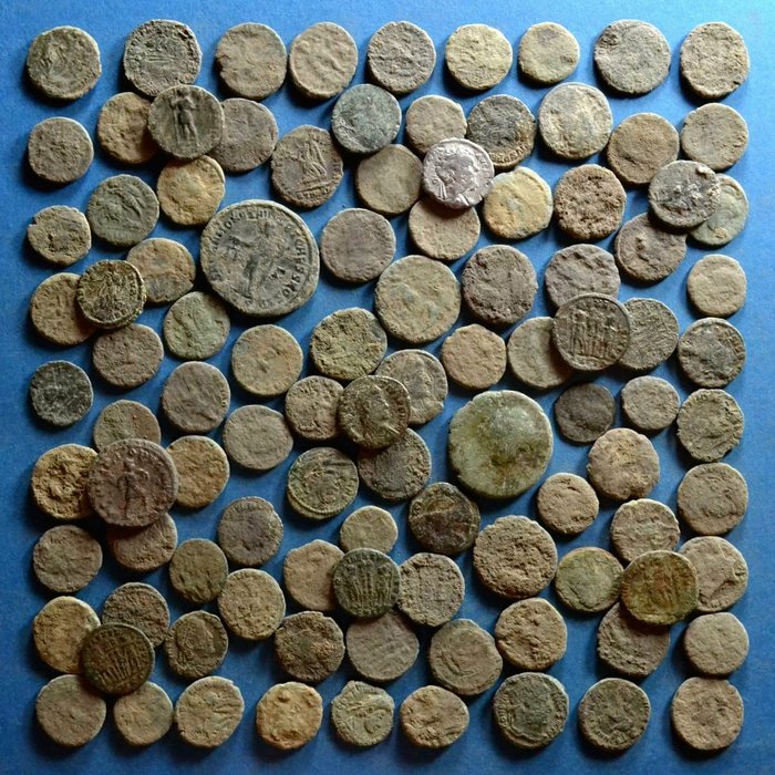 Roman Empire Collection of 100 Uncleaned Bronze Coins (100x) Catawiki