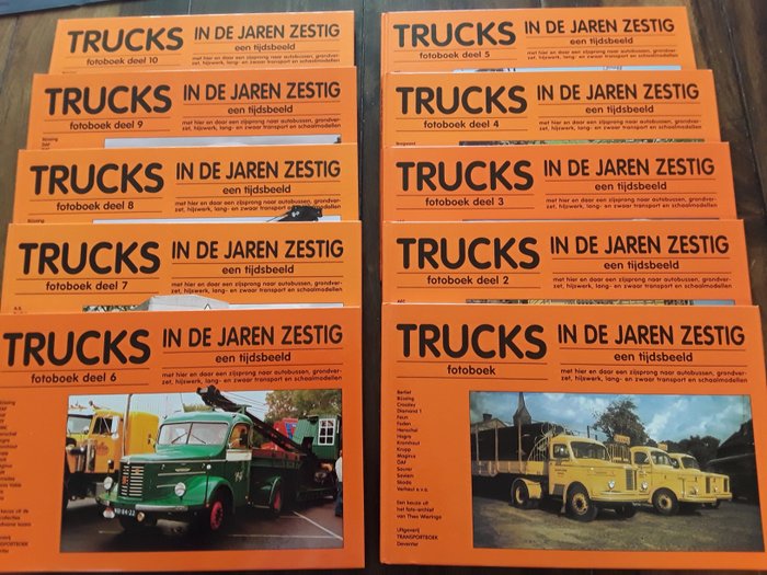Trucks in de jaren zestig, een tijdsbeeld - delen 1 t/m 10 - oblongformaat 295 x 190 mm NIEUW