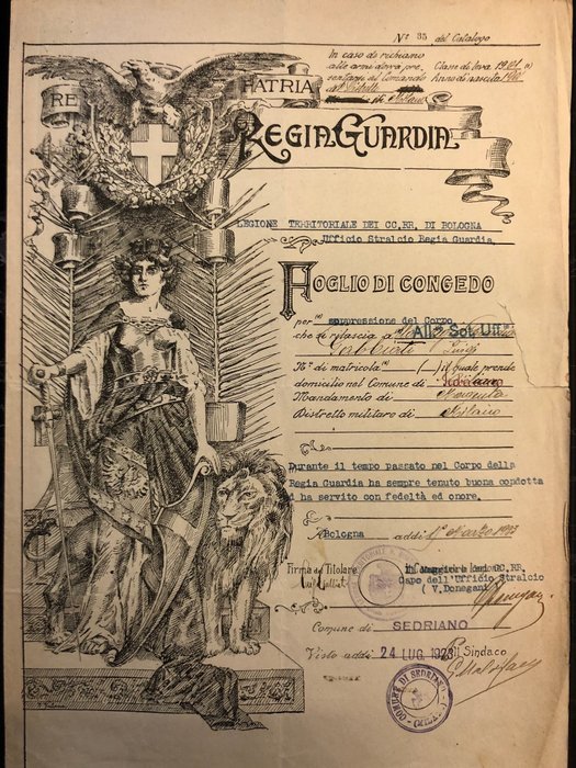 rare-leave-certificate-of-the-royal-guard-catawiki