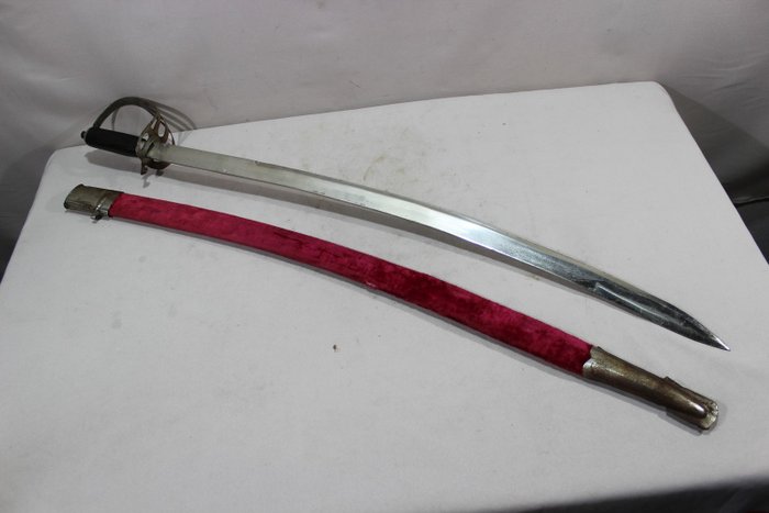 Stylish Indian sabre with a wooden scabbard