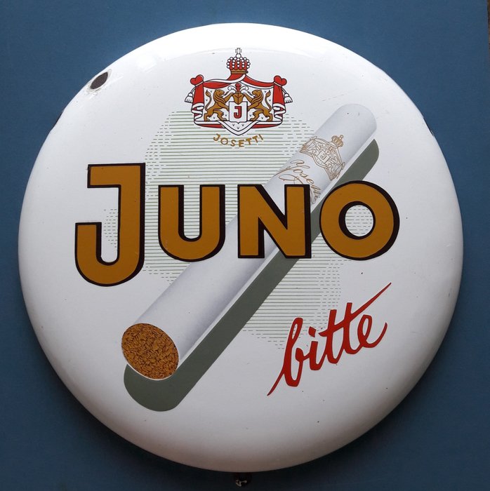 Enamel sign - JUNO cigarettes - circa 1950