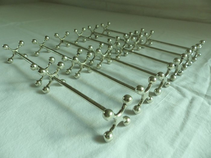 12 Knife-rests, Christofle & co. - “Pearl” model - 20th century