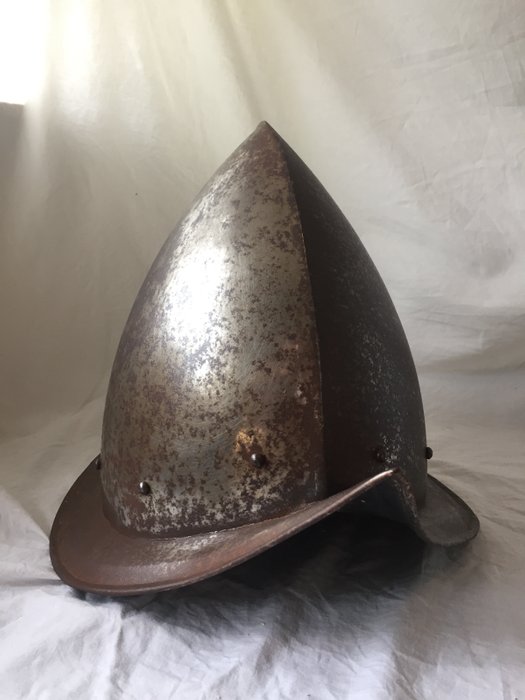 Heavy old Replica metal Spanish cabasset/morion helmet