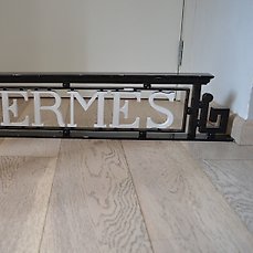 Rare historic Hermes Store Sign Iron 
