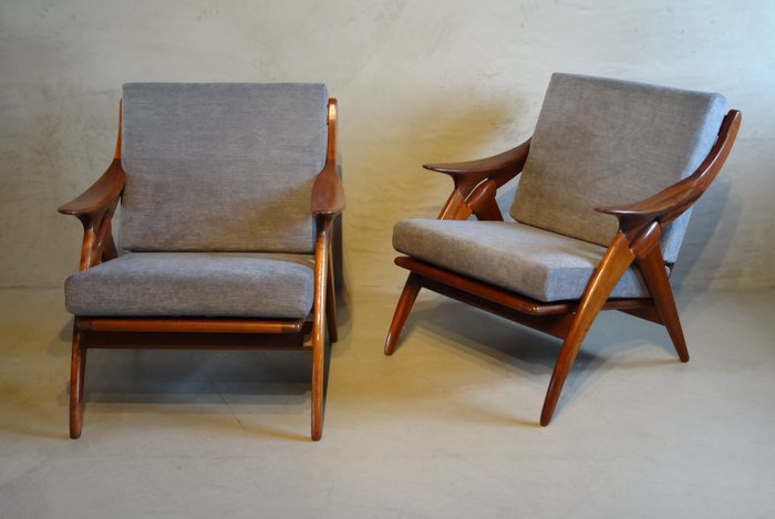 De Ster Gelderland - Set of 2 Teak vintage designer armchairs the Netherlands - 1960s