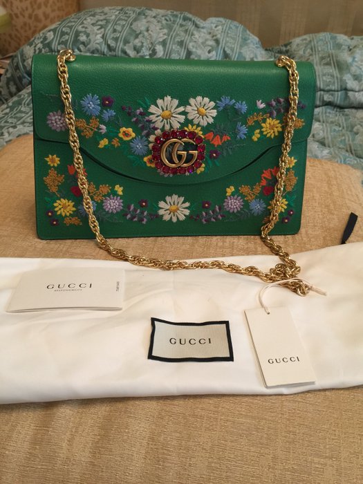 green floral gucci bag
