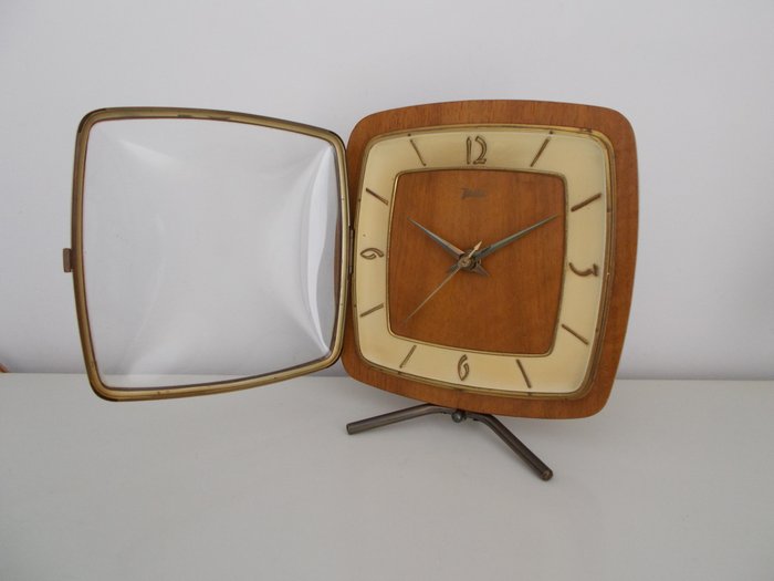 Wooden electric clock - Jakob Palmtag Uhrenfabrik KG