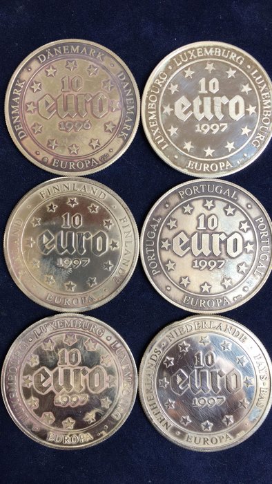 Europe - 10 Euro 1997 - 6 pieces - Silver