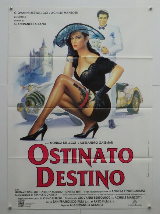 Enzo Sciotti - Ostinato destino by Gianfranco Albano with Monica Bellucci Alessandro Gasmann 100x140 - 1992