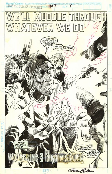 Marvel Comics Presents : Wolverine & Nightcrawler #107 Page 1 - page 1, title splash - First edition - (1992)