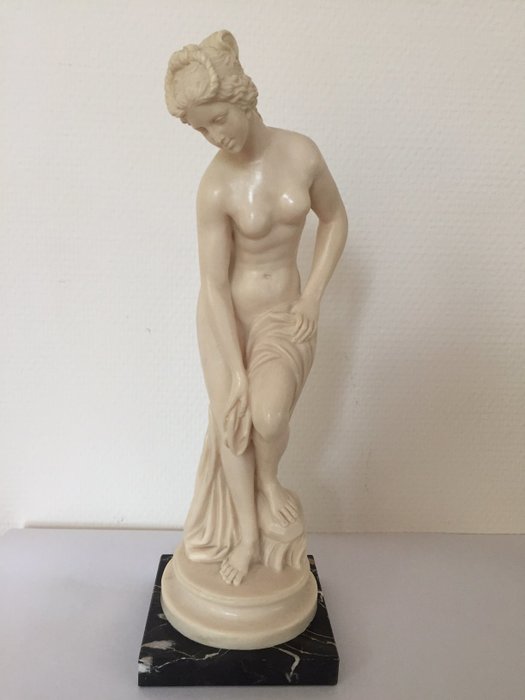 A SANTINI, Italy Nude bathing woman. Art Deco.
