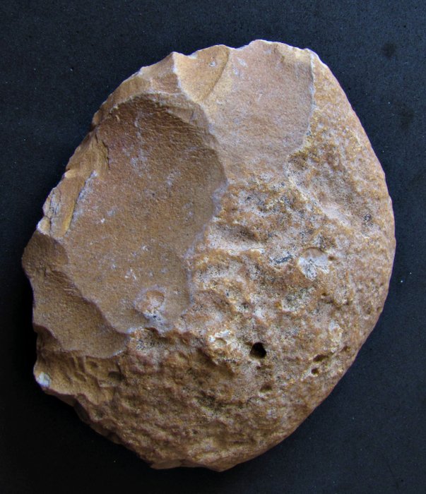 Forhistorisk, paleolittisk Flint Paleolithic Chopper from Israel - 11x9x3 - (1)