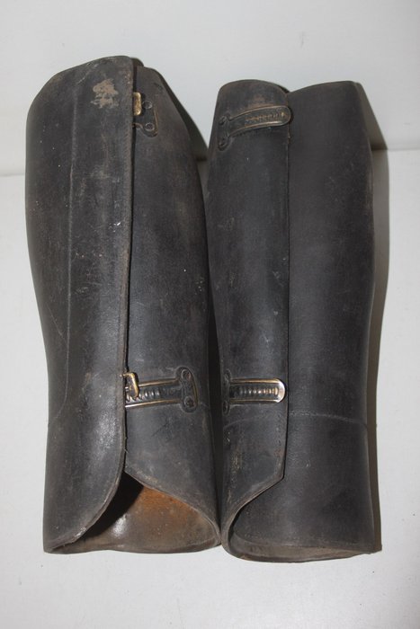Stamped Leather Gaiters of the German Wehrmacht - WW II