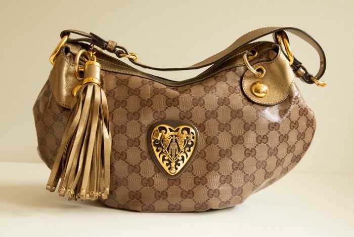 Gucci - Crystal Monogram Guccissima Babouska Hobo Bag Håndtaske
