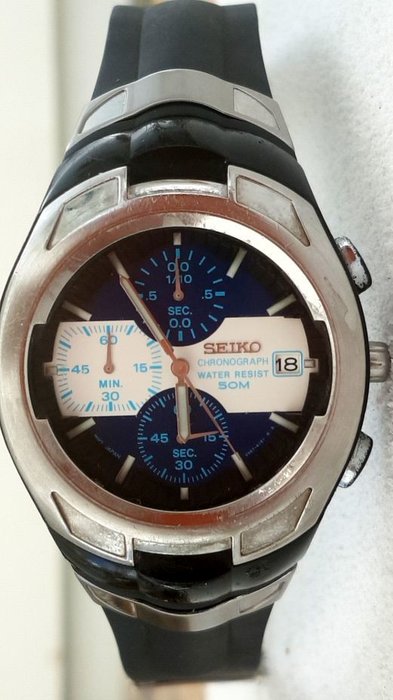 Seiko - Chronograph Calendar - V657-6120 ZO - Men - 1990-1999