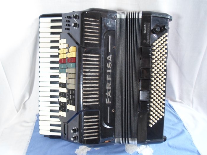 Rare Professional 70s Vintage Midi Farfisa Super Syntaccordion Accordion