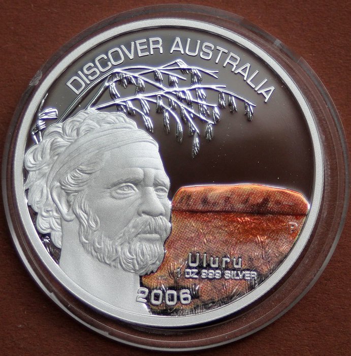 Australia. 1 Dollar 2006 - Ayers Rock Uluru - with COA - 1 Oz - Silver