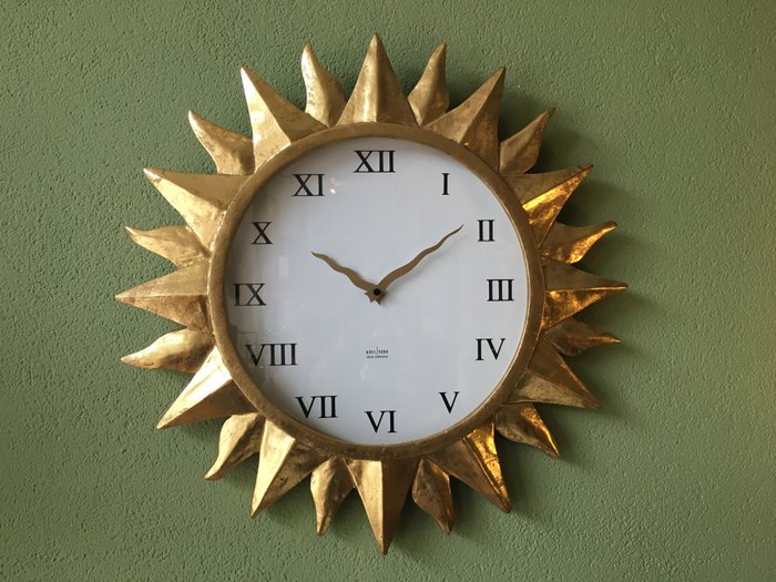 Karlsson - golden sun clock - Netherlands, late 20th century