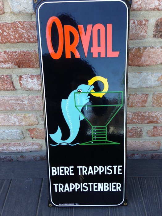 Enamel advertising sign Orval