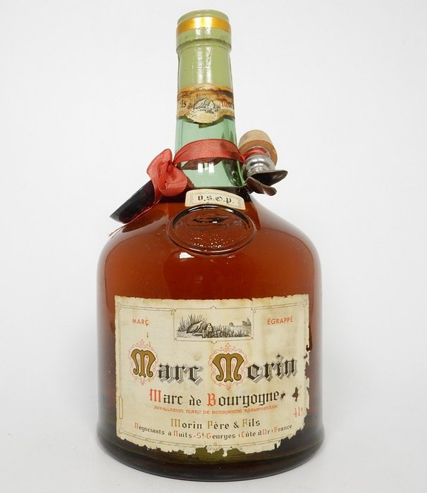 Marc Morin de Bourgogne brandy old bottling 1950s - 1960s probably 3 liters