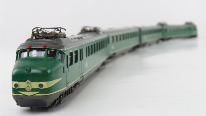 Lima H0轨 - 149703 - 车组 - 4-Delige NS Mat.'54 'Hondekop' in groene livrei - NS