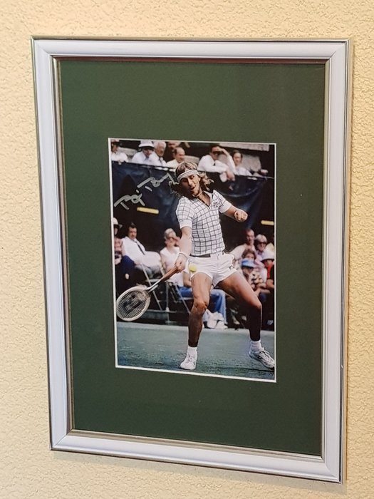 COA Bjorn Borg Signed 10x8 Photo Display Wimbledon Autograph Memorabilia 