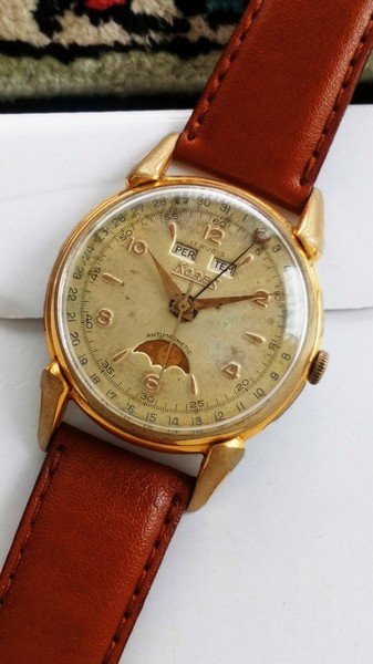 Kores watch Co. - triple calendar moonphase watch - 3818 - Unisex - 1950 - 1959