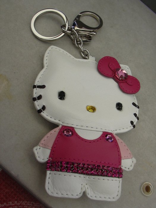 Swarovski - Silver Crystal Hello Kitty keychain