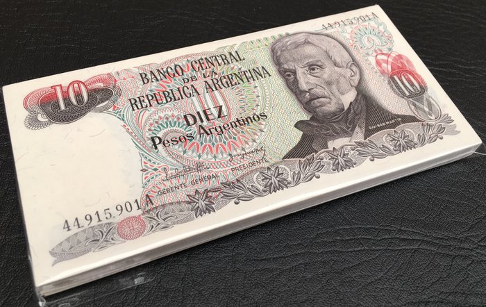 Argentinien. - 100 x 10 Pesos 1983 - Pick- 313  (Ohne Mindestpreis)