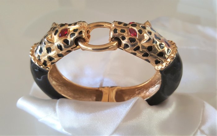 KENNETH JAY LANE - 18kt gold plated LEOPARD Bracelet