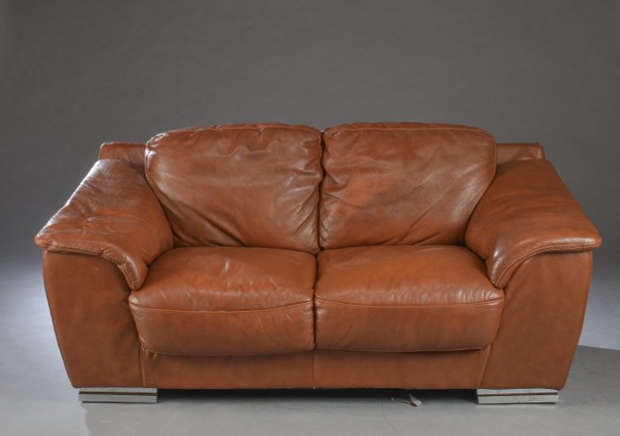 Leather 2 Seater Designer Sofa, Violino Leather Sofa