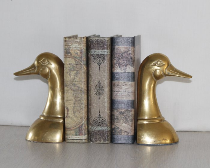 Brass duck bookends - Art Deco style.