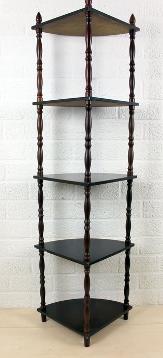 A Wooden Corner Etagere With 5 Shelves 140 Cm 20th Century