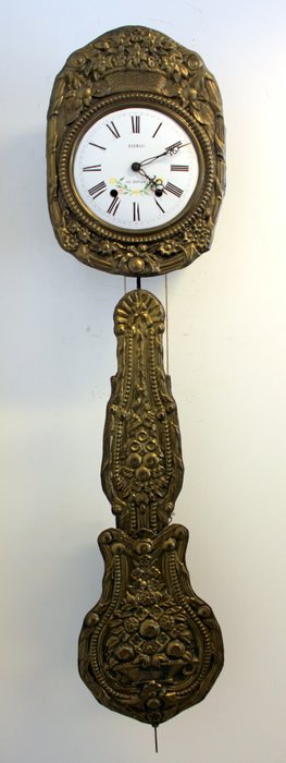"Darmais au Colcau" Comtoise with flower pendulum - 2nd half 19th century