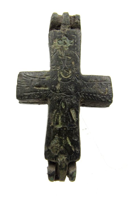 Medieval Crusaders Era Bronce Reliquary Cross with Niello - Catawiki