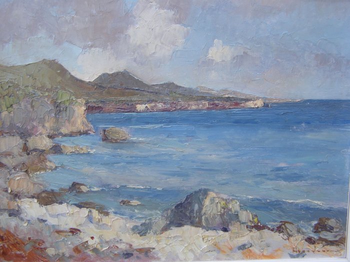 Machiel Hagedoorn (1911- 1988)  - Curacao, Westpunt met zicht op Christoffelberg 