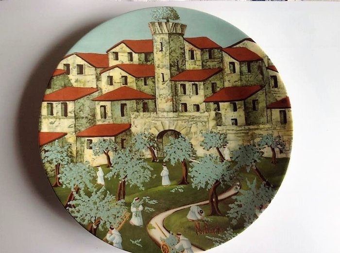 Richard Ginori - 4 polychrome ceramic wall plates - Norberto Proietti