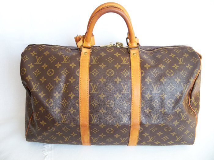 Louis Vuitton - Keepall 50 Luggage bag + LV Accessories - *No Reserve price* - Vintage - Catawiki