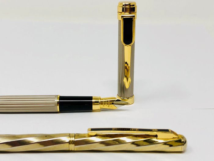 Iridium Point fountain pen Germany Gold with Principe ballpoint pen