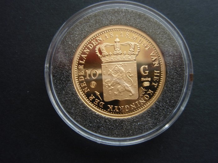 Paesi Bassi - 10 Gulden 1818 herslag/Restrike Willem I - Oro