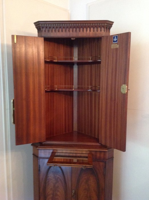 Mahogany Regency Style Corner Cabinet With Retractable Catawiki