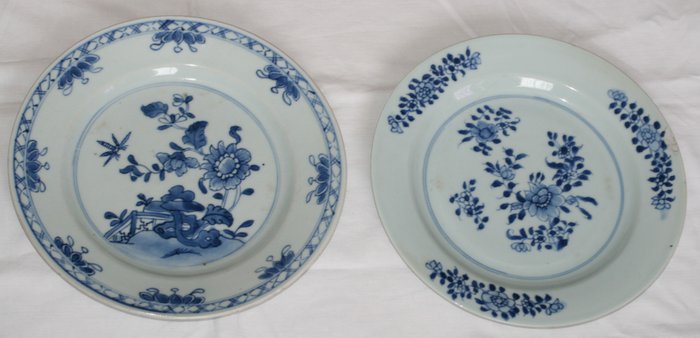 Two antique Chinese porcelain plates - 18th century