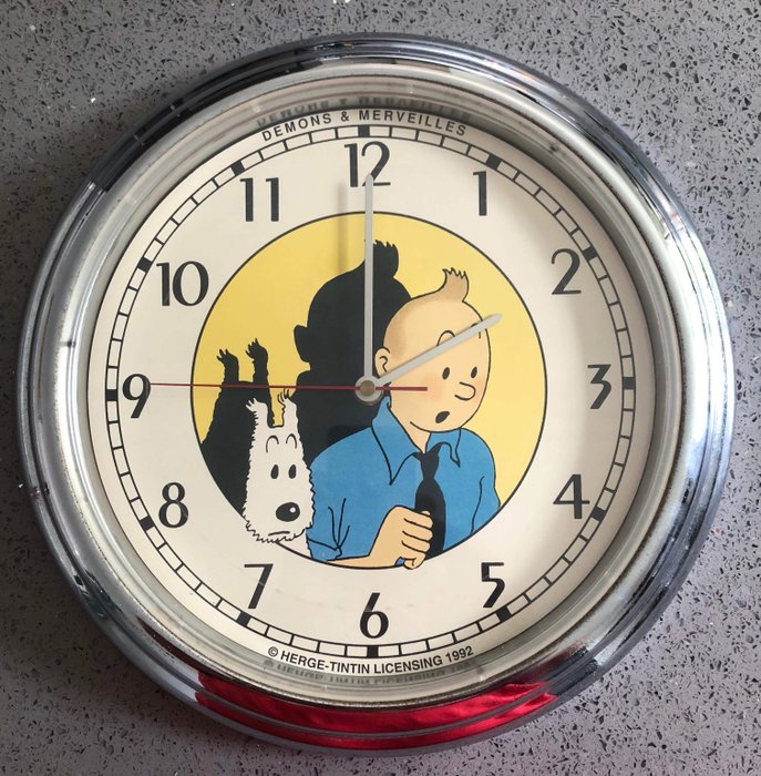 Horloge Tintin démons et merveilles