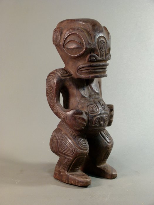 Wooden TIKI figure - Marquesas Islands